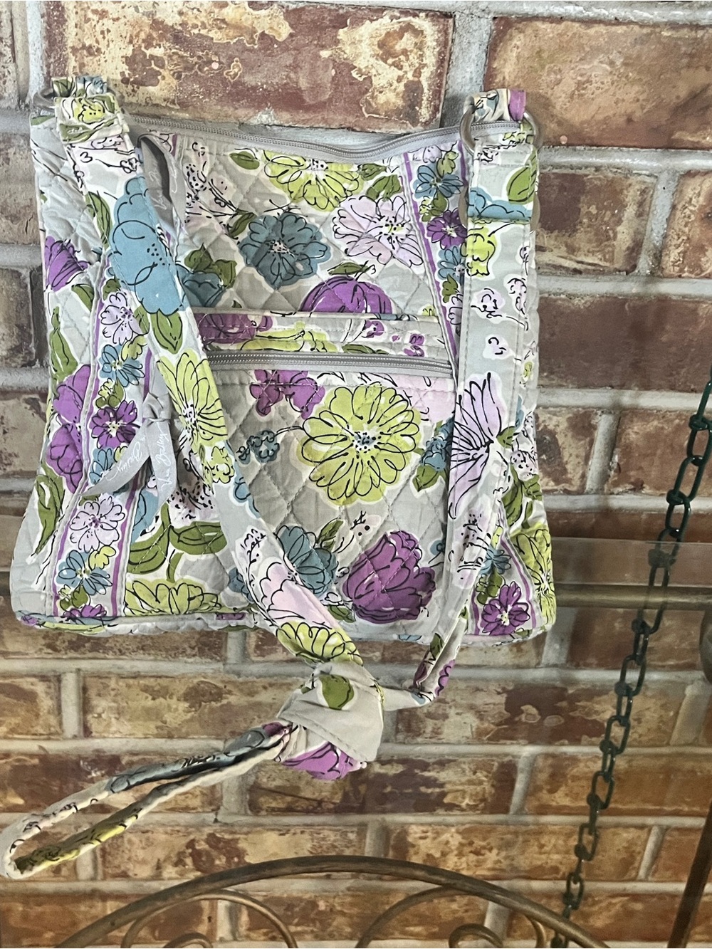 “Watercolor” Vera Bradley Quilted Crossbody Tote